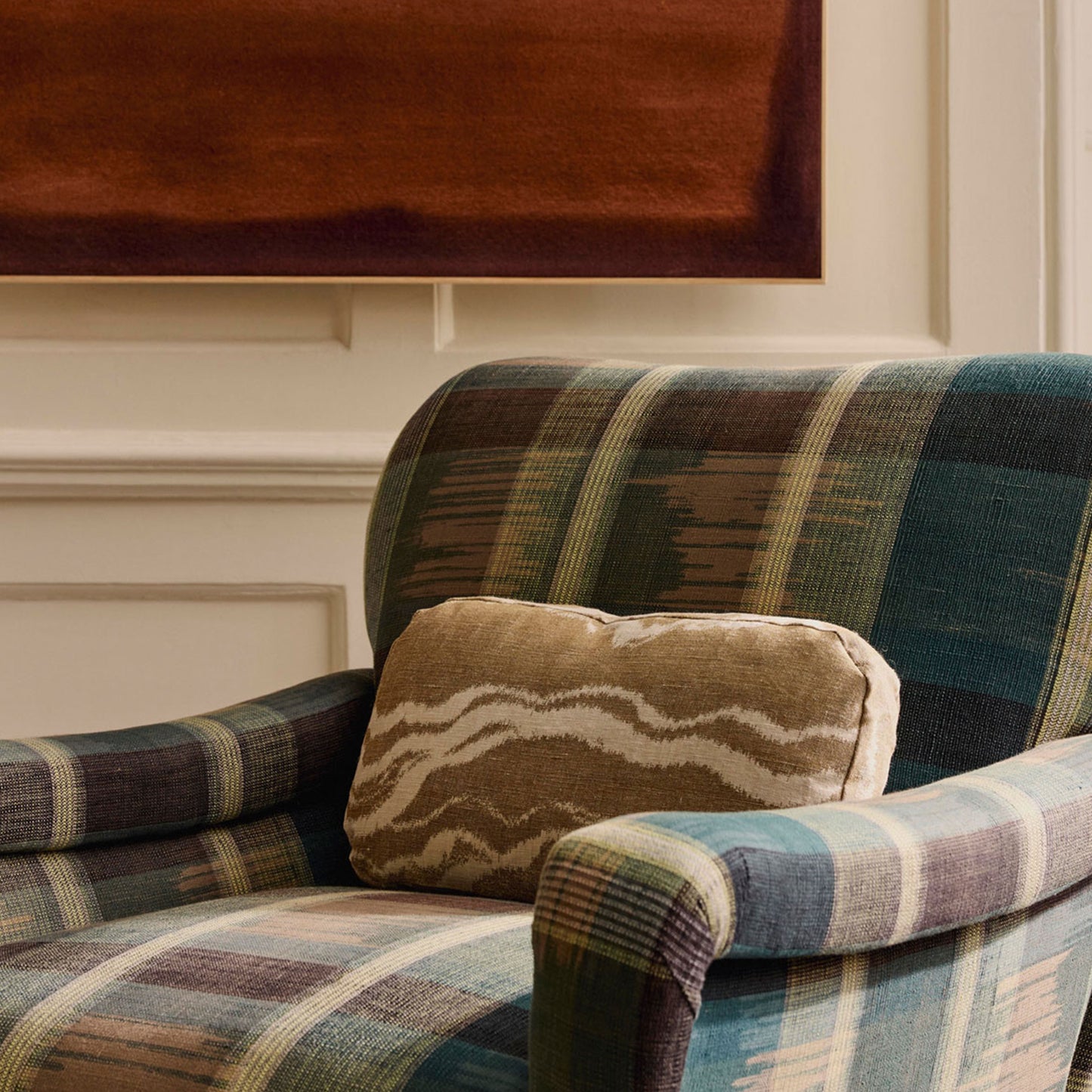 The Small Rounded Box Cushion In Odessa Putty