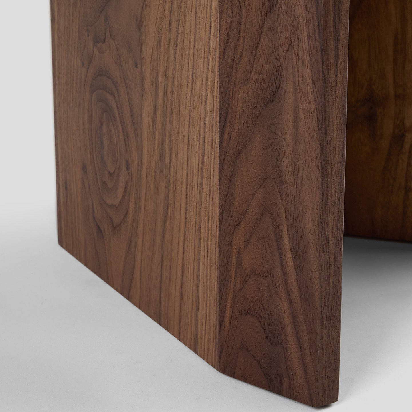 The Cowrie Sofa Side Table in Walnut