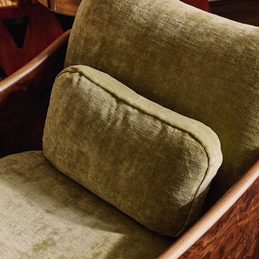 The Small Rounded Box Cushion In Atlas Thatch