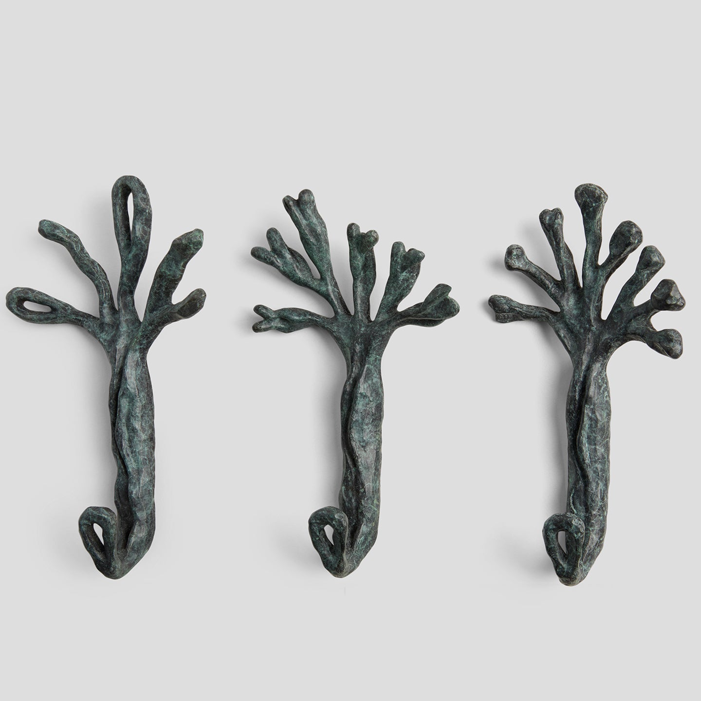 Sylva Hooks Set of 3 in Verdigris