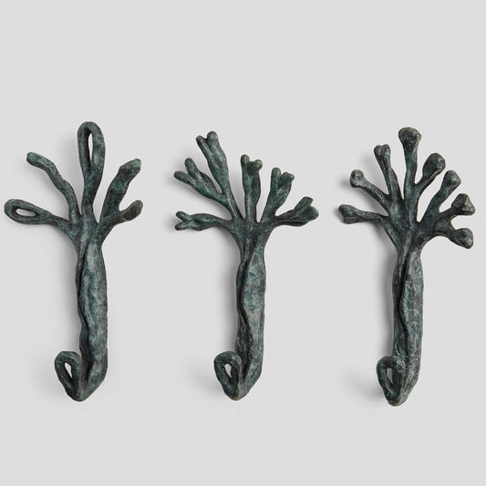 Sylva Hooks Set of 3 in Verdigris