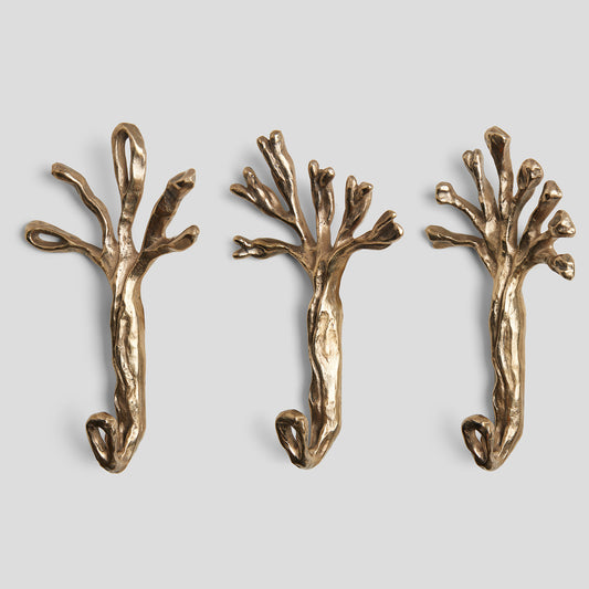 Sylva Hooks Set of 3 in Bronze