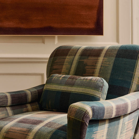The Small Rounded Box Cushion In Paloma Teal